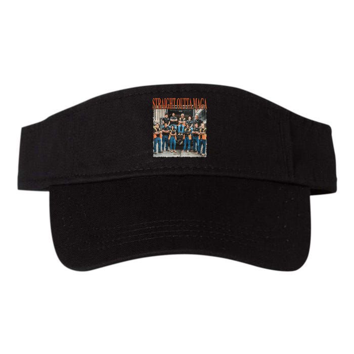 Straight Outta Maga Funny Trump 2024 Valucap Bio-Washed Visor