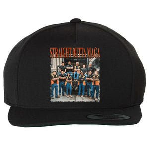 Straight Outta Maga Funny Trump 2024 Wool Snapback Cap