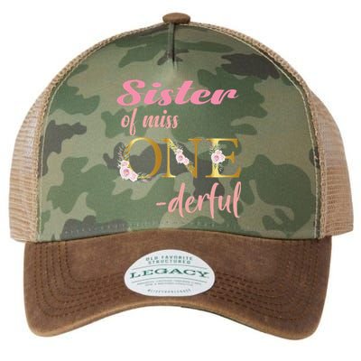 Sister of Miss One Derful 1st Birthday 1st Birthday Legacy Tie Dye Trucker Hat