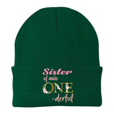 Sister of Miss One Derful 1st Birthday 1st Birthday Knit Cap Winter Beanie