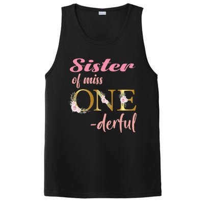 Sister of Miss One Derful 1st Birthday 1st Birthday PosiCharge Competitor Tank