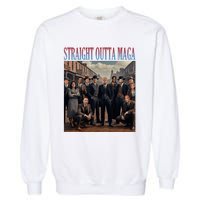 Straight Outta Maga Funny Trump 2024 Garment-Dyed Sweatshirt