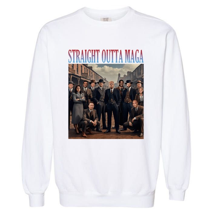 Straight Outta Maga Funny Trump 2024 Garment-Dyed Sweatshirt