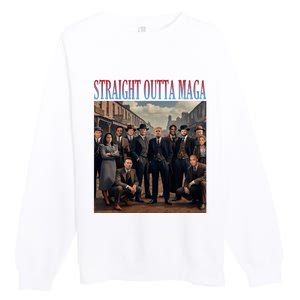 Straight Outta Maga Funny Trump 2024 Premium Crewneck Sweatshirt