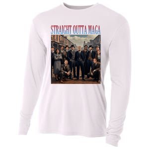 Straight Outta Maga Funny Trump 2024 Cooling Performance Long Sleeve Crew