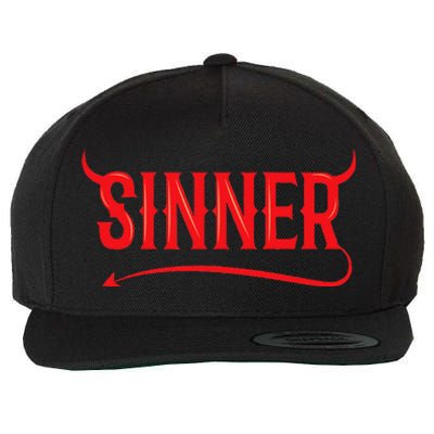 Sinner Outfit Matching Clothes Couple Gifts Funny Halloween Wool Snapback Cap