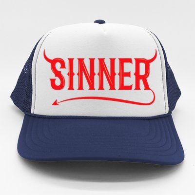 Sinner Outfit Matching Clothes Couple Gifts Funny Halloween Trucker Hat