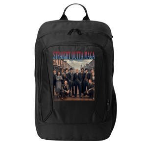 Straight Outta Maga Funny Trump 2024 City Backpack