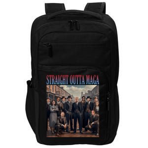 Straight Outta Maga Funny Trump 2024 Impact Tech Backpack