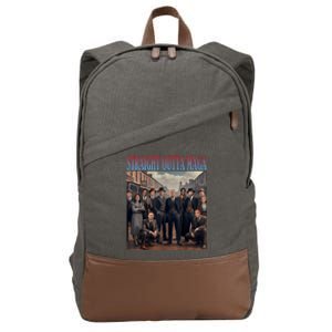 Straight Outta Maga Funny Trump 2024 Cotton Canvas Backpack