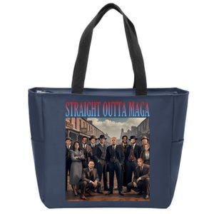 Straight Outta Maga Funny Trump 2024 Zip Tote Bag