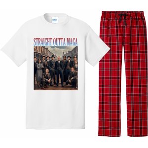 Straight Outta Maga Funny Trump 2024 Pajama Set