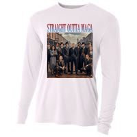 Straight Outta Maga Funny Trump 2024 Cooling Performance Long Sleeve Crew