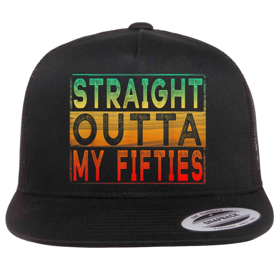 Straight Outta My Fifties - Vintage 60th Birthday shirt Flat Bill Trucker Hat