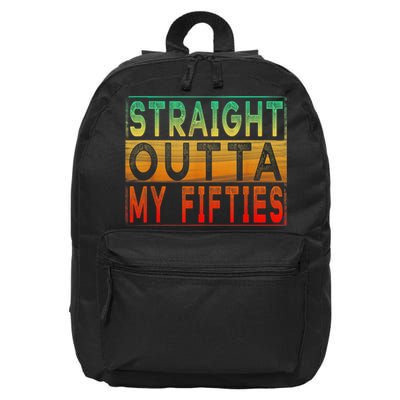 Straight Outta My Fifties - Vintage 60th Birthday shirt 16 in Basic Backpack