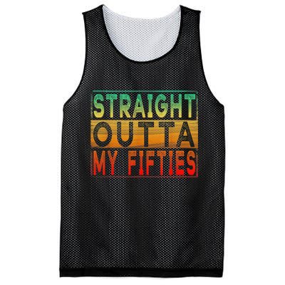 Straight Outta My Fifties - Vintage 60th Birthday shirt Mesh Reversible Basketball Jersey Tank