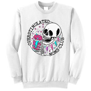  Saying Overstimulated Moms Club Groovy Sweatshirt