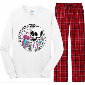  Saying Overstimulated Moms Club Groovy Long Sleeve Pajama Set