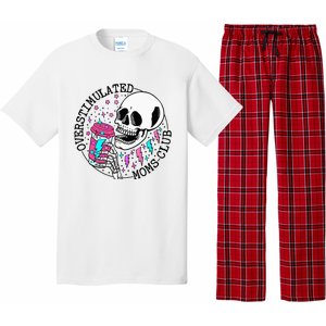  Saying Overstimulated Moms Club Groovy Pajama Set