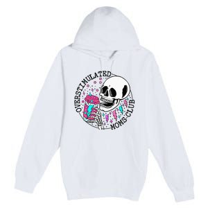  Saying Overstimulated Moms Club Groovy Premium Pullover Hoodie