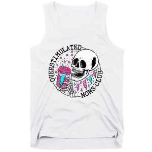  Saying Overstimulated Moms Club Groovy Tank Top