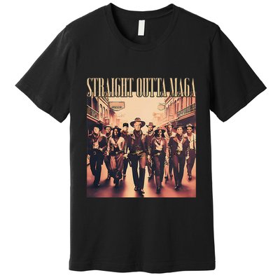 Straight Outta Maga Funny Trump 2024 Premium T-Shirt
