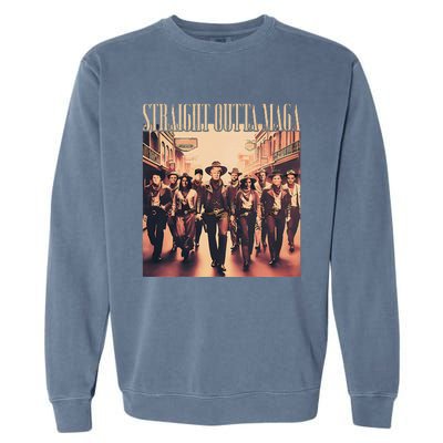 Straight Outta Maga Funny Trump 2024 Garment-Dyed Sweatshirt