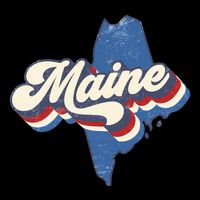 State Of Maine Retro Logo 16 in Basic Backpack