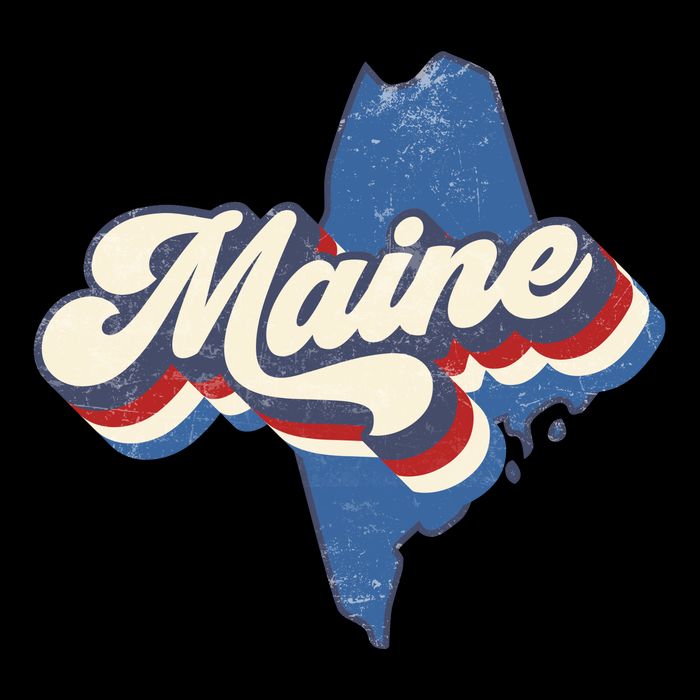 State Of Maine Retro Logo 16 in Basic Backpack