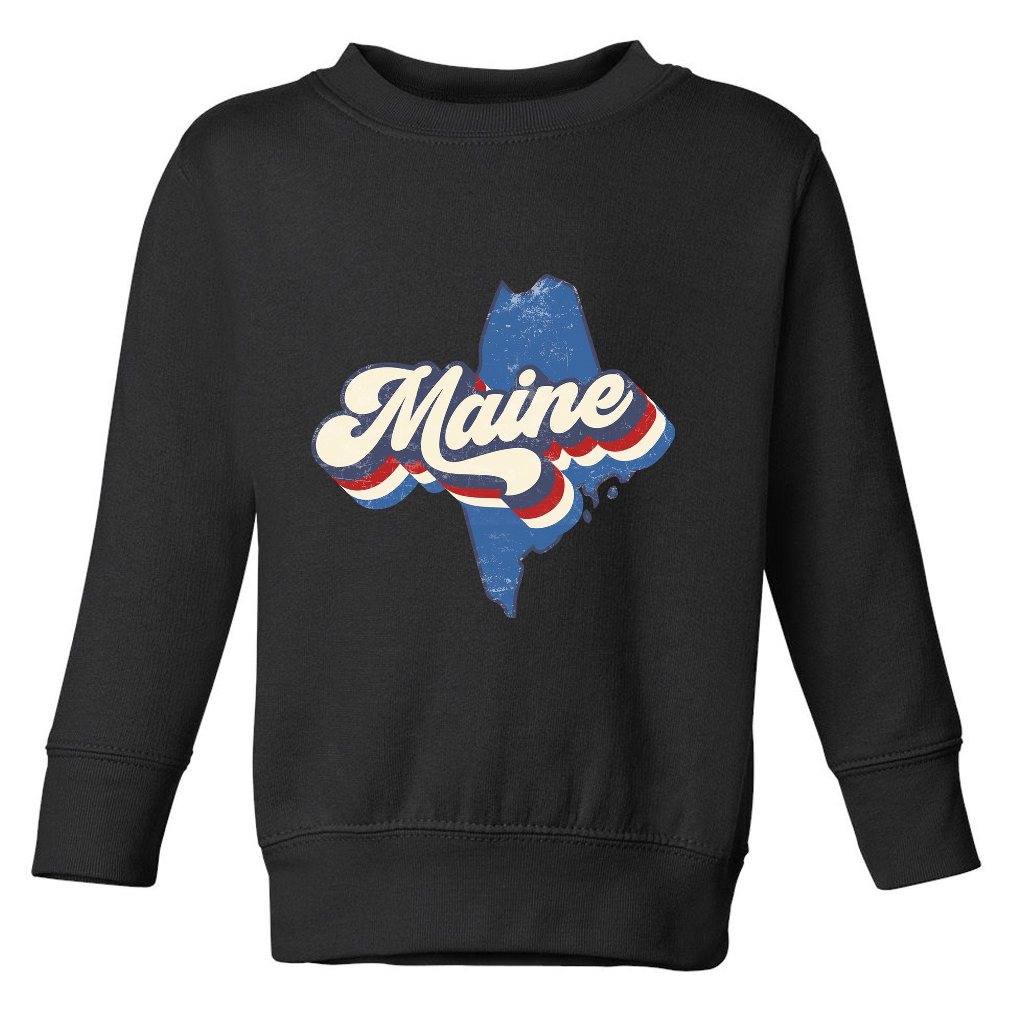State Of Maine Retro Logo Toddler Sweatshirt