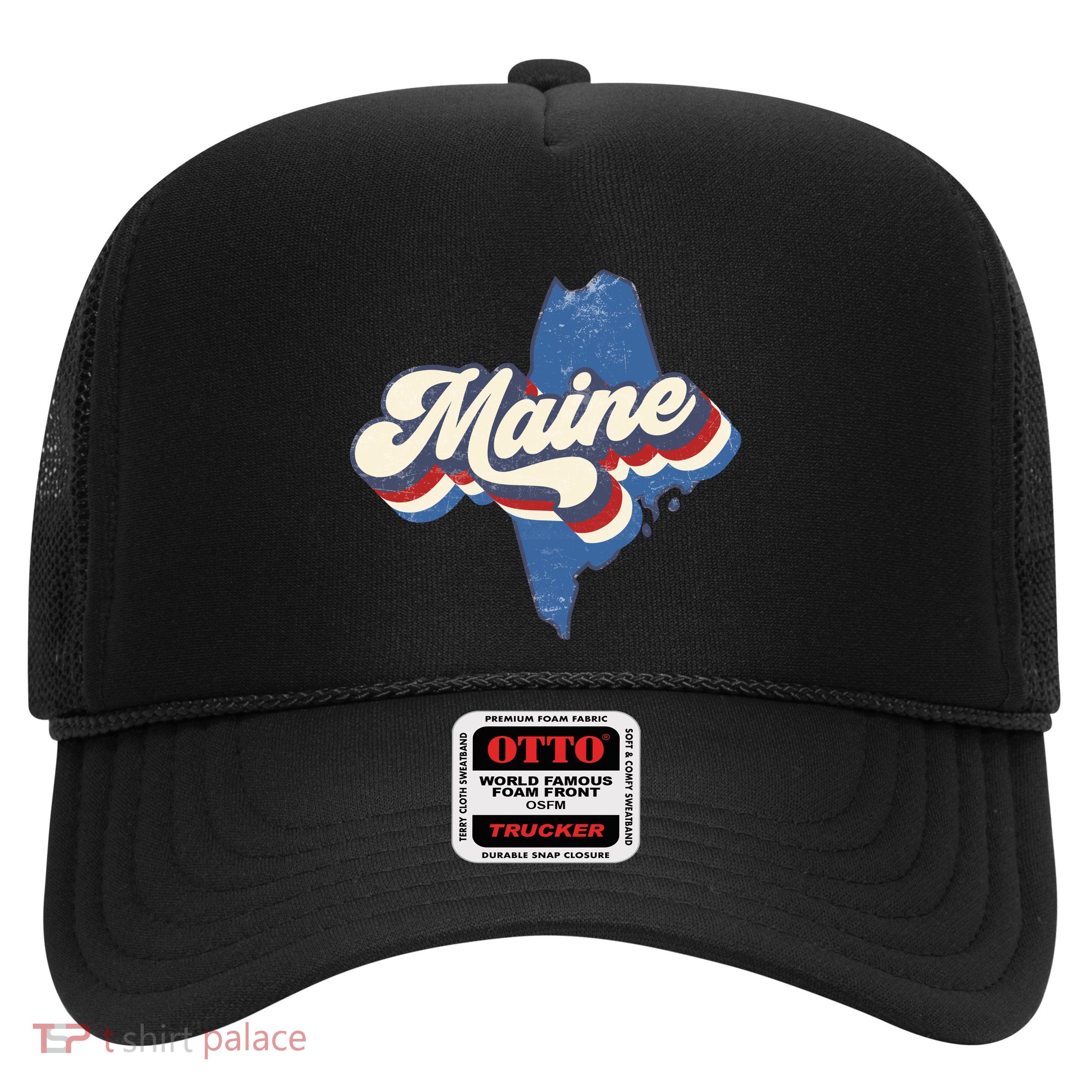State Of Maine Retro Logo Trucker Hat