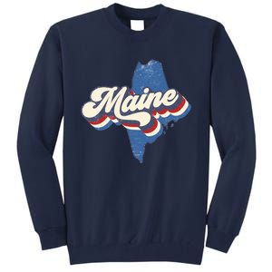 State Of Maine Retro Logo Tall Sweatshirt