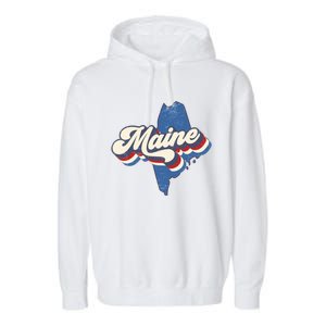 State Of Maine Retro Logo Garment-Dyed Fleece Hoodie