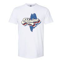 State Of Maine Retro Logo Softstyle CVC T-Shirt