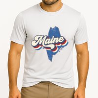 State Of Maine Retro Logo Cooling Performance Crew T-Shirt