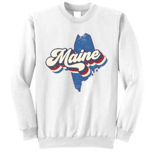 State Of Maine Retro Logo Sweatshirt