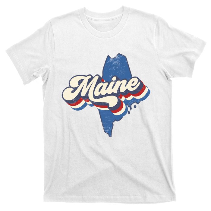 State Of Maine Retro Logo T-Shirt