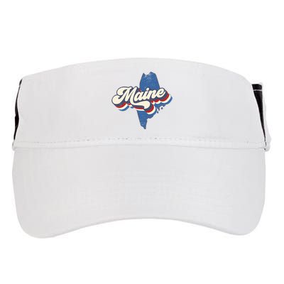 State Of Maine Retro Logo Adult Drive Performance Visor
