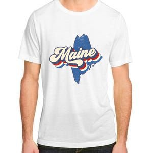 State Of Maine Retro Logo Adult ChromaSoft Performance T-Shirt