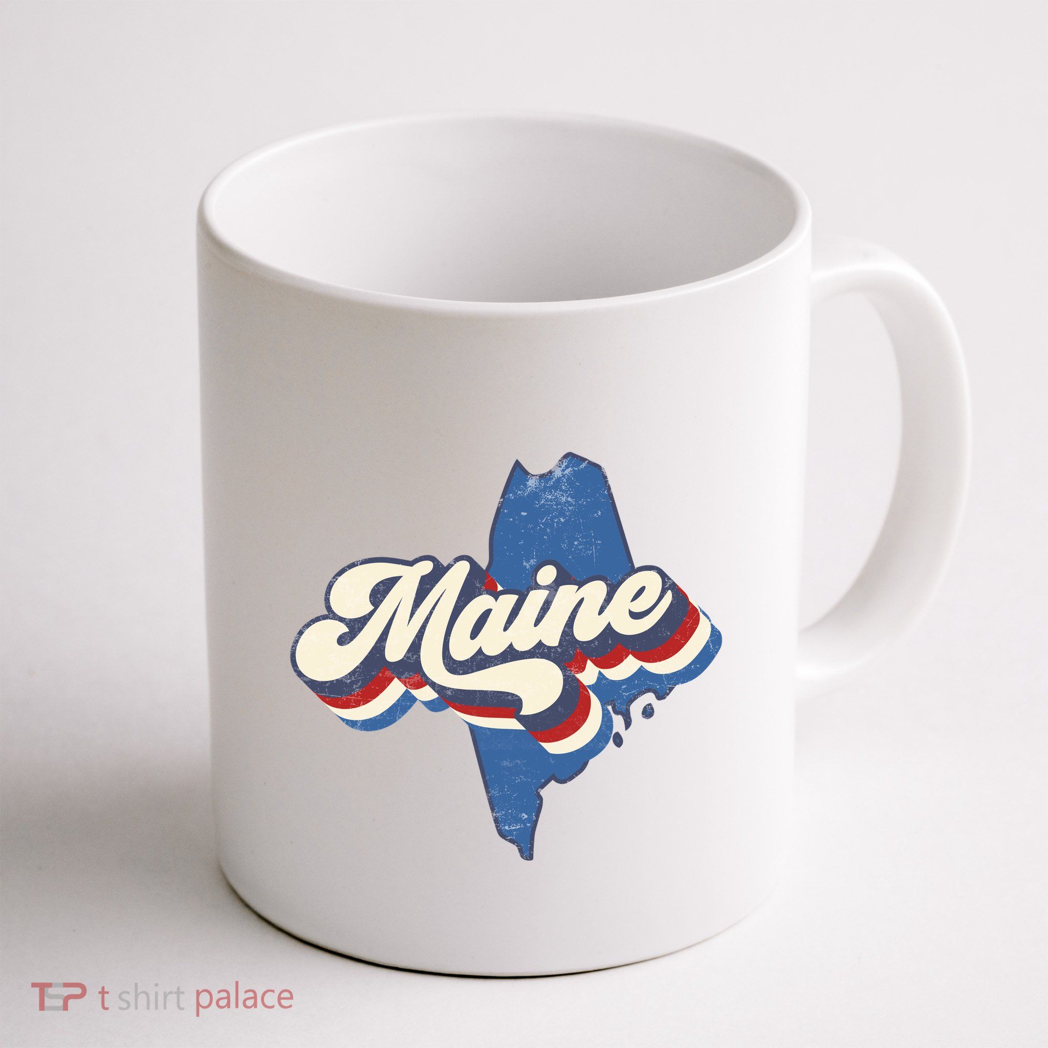 State Of Maine Retro Logo Mug