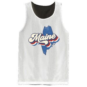 State Of Maine Retro Logo Mesh Reversible Basketball Jersey Tank