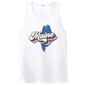 State Of Maine Retro Logo PosiCharge Competitor Tank