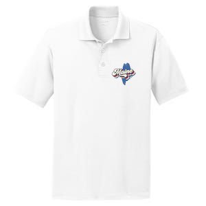 State Of Maine Retro Logo PosiCharge RacerMesh Polo