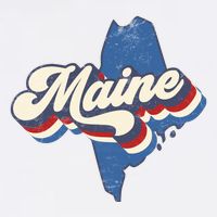 State Of Maine Retro Logo Trucker Hat