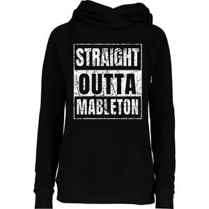 Straight Outta Mableton Georgia Womens Funnel Neck Pullover Hood