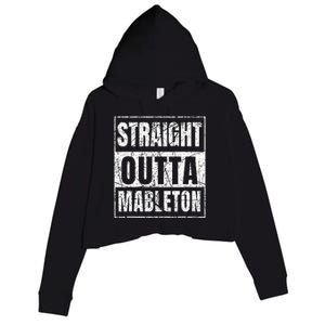 Straight Outta Mableton Georgia Crop Fleece Hoodie