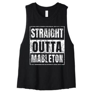 Straight Outta Mableton Georgia Women's Racerback Cropped Tank