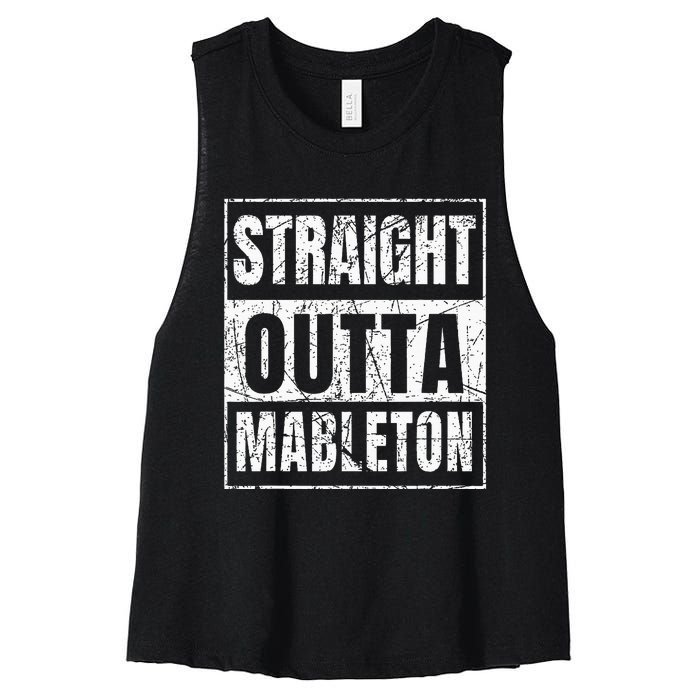 Straight Outta Mableton Georgia Women's Racerback Cropped Tank