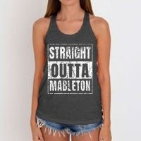 Straight Outta Mableton Georgia Women's Knotted Racerback Tank