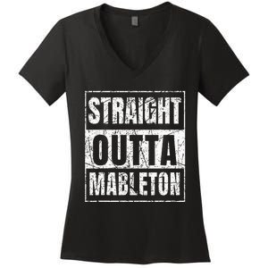 Straight Outta Mableton Georgia Women's V-Neck T-Shirt